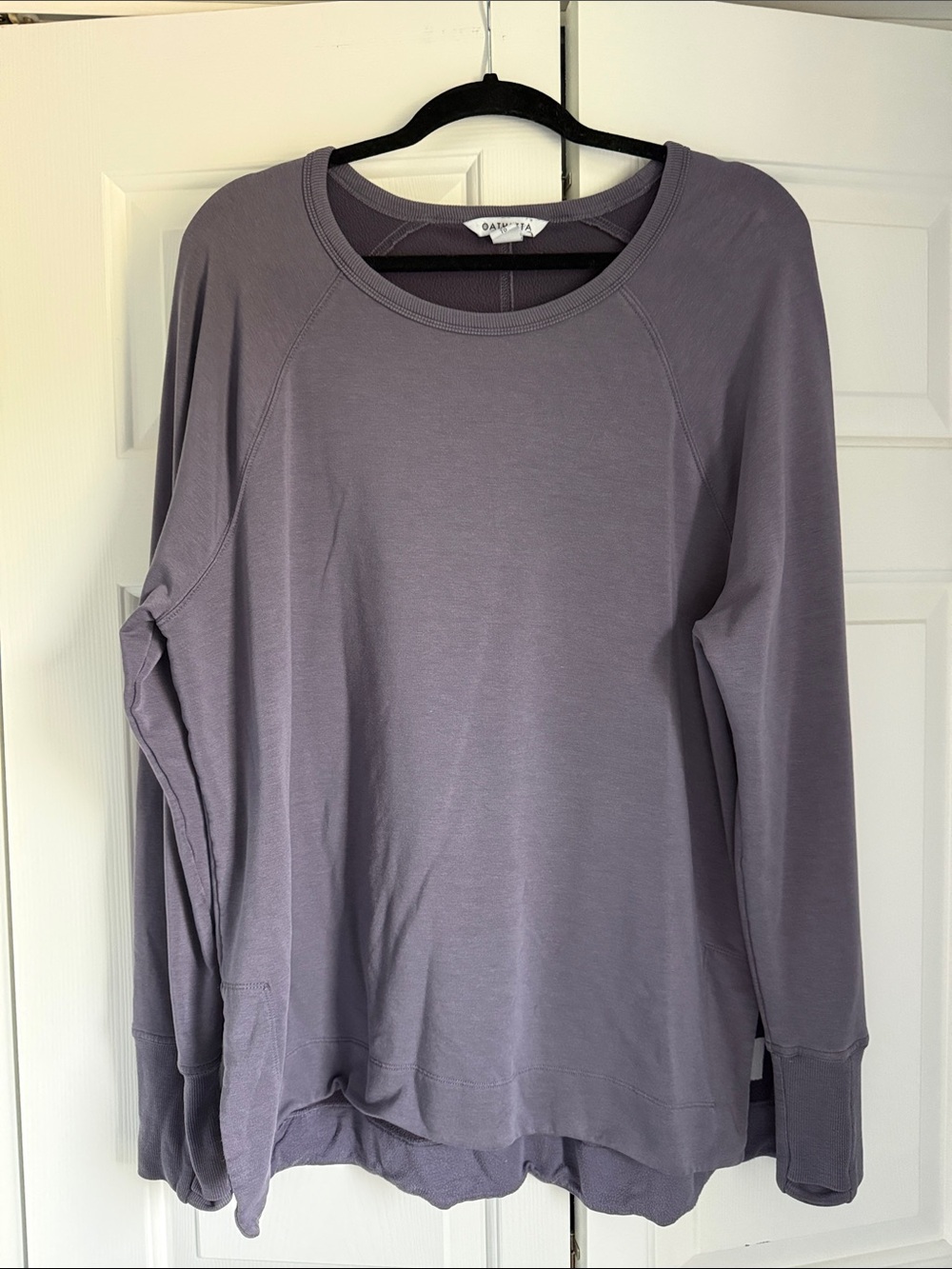 Athleta Lavender Long-Sleeve Pullover Sweatshirt
